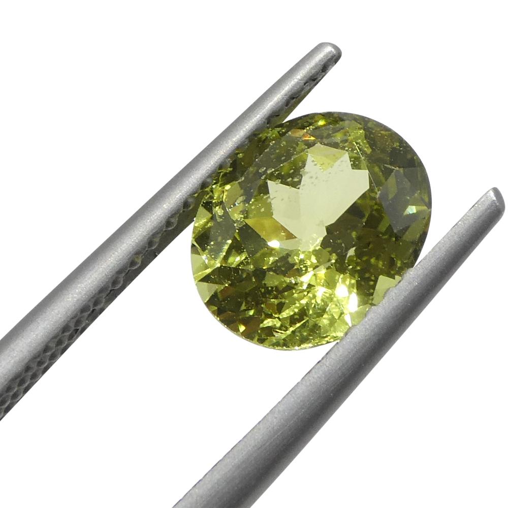 2.02ct Oval Green-Yellow Chrysoberyl from Brazil For Sale 7