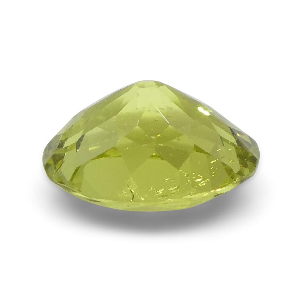 2.02ct Oval Green-Yellow Chrysoberyl from Brazil For Sale 8