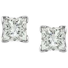 Orecchini con diamanti taglio principessa 2.02ct