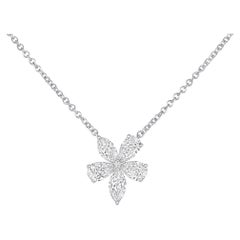2.02CTW Marquise and Pear Diamond Pendant in 14K White Gold.