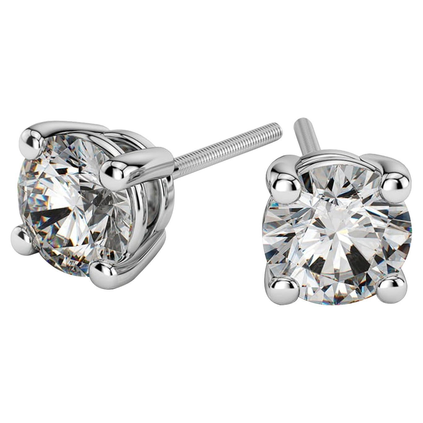 THE LEO Diamond Earrings 1/2 ct tw Princess-cut 14K White Gold (I/SI2) |  Kay Outlet