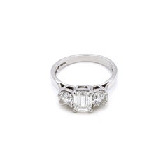 2.03 Carat Diamond Three-Stone Platinum Engagement Ring