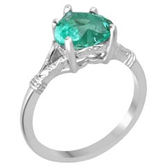 2.03 Carat Heart Shape Statement 14K White Gold Modern Nobility