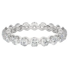 Bague à griffes partagées Moissanite de 2,03 carats en argent sterling pour mère