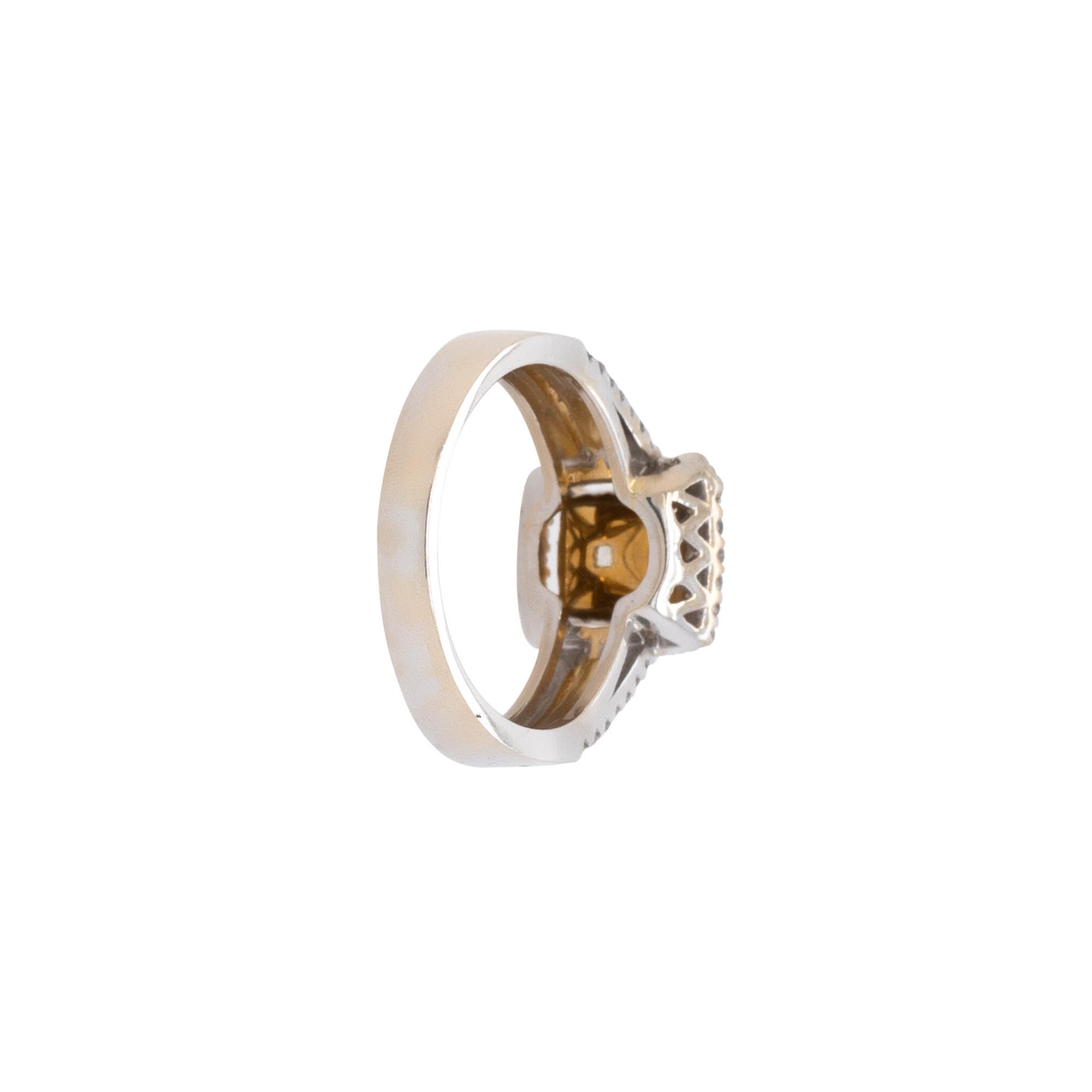 2,03 Karat Natürlicher Cushion-Schliff Fancy Yellow Wide Ring 10