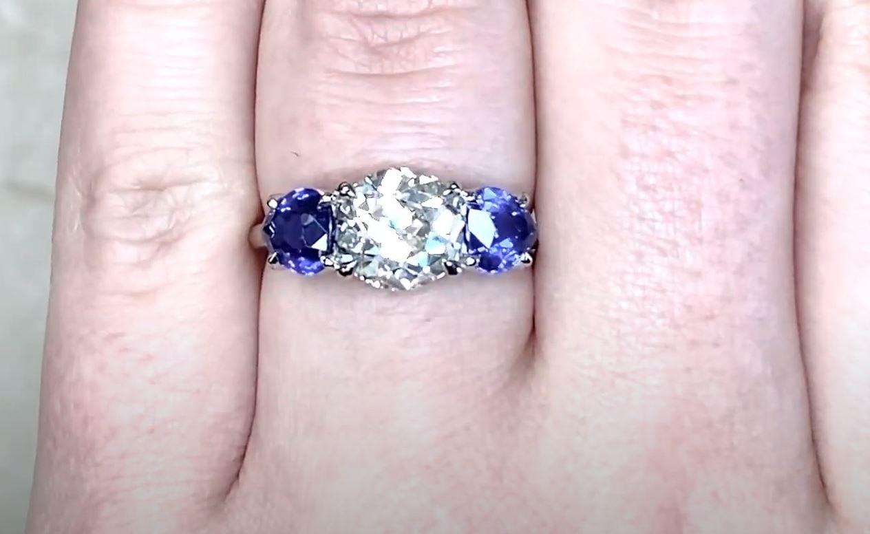 diamond ring sapphire accents