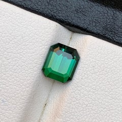 2.03 Carat Rich Green Natural Tourmaline Emerald Cut Loose Gemstone for Ring
