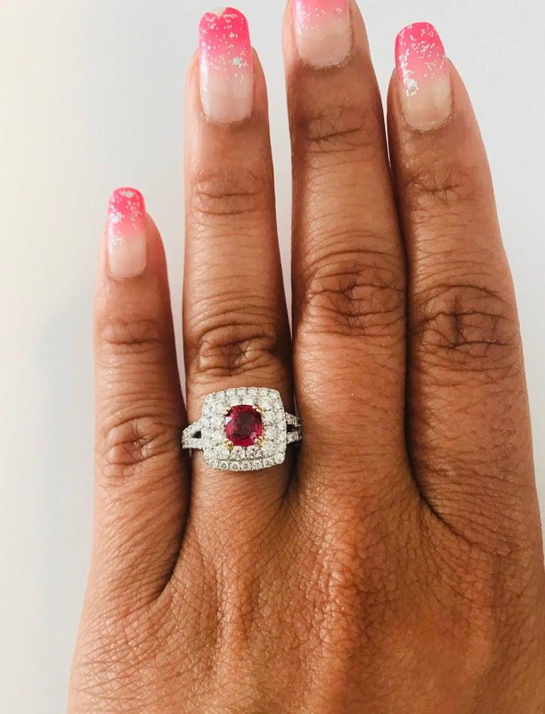 Anello di fidanzamento in oro bianco 18 carati con diamante spinello da 2,03 carati In condizioni Nuovo in vendita a Los Angeles, CA