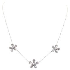 Collana in oro bianco con diamanti bianchi da 2.03 carati
