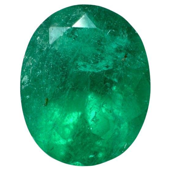 2,03 qt 9x8 Verde Oscuro Esmeralda Ovalada Colombiana Gema Suelta