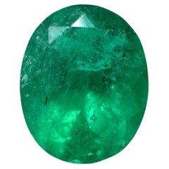 2,03 Ct 9x8 Smeraldo ovale colombiano verde scuro sciolto