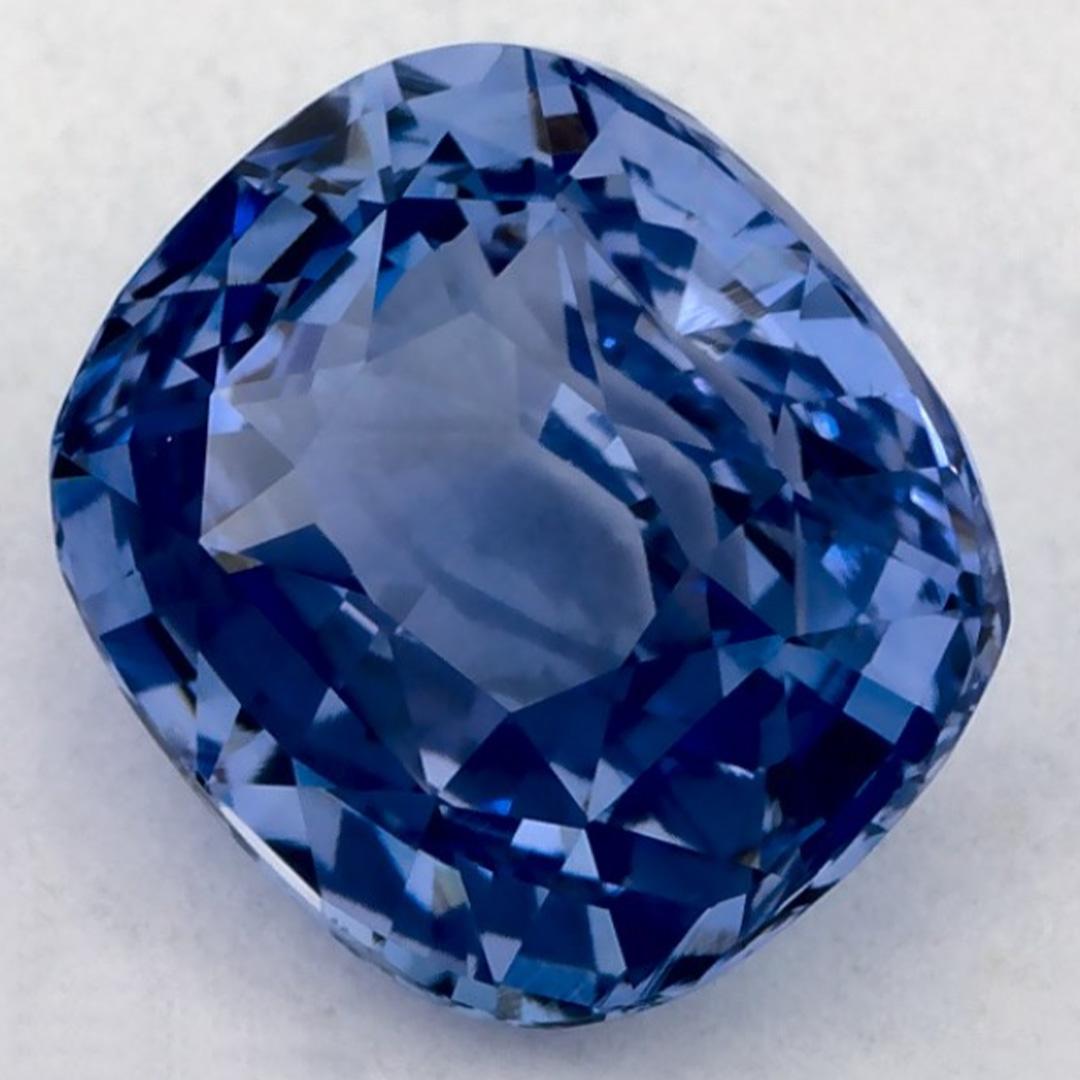 Taille coussin 2.03 Ct Blue Sapphire Cushion Certified Loose Gemstone (pierre précieuse en vrac) en vente
