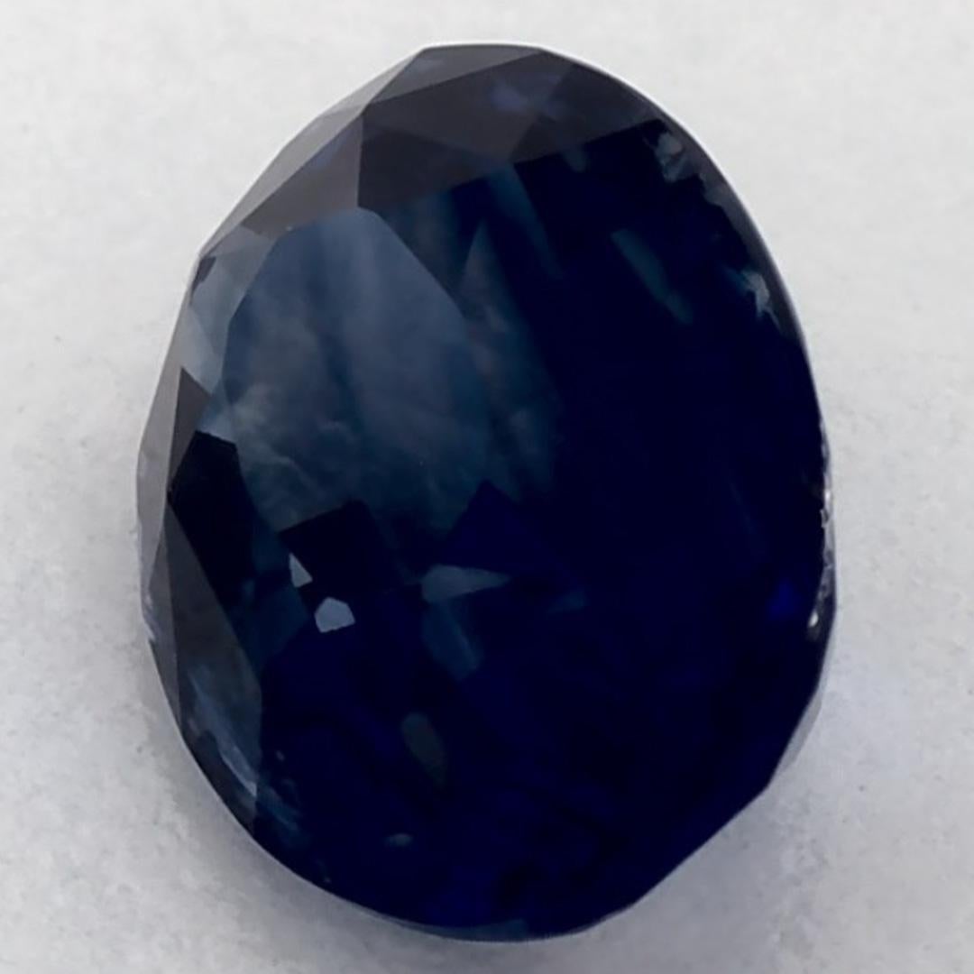 2.03 Karat Blauer Saphir Oval Loser Edelstein Damen im Angebot