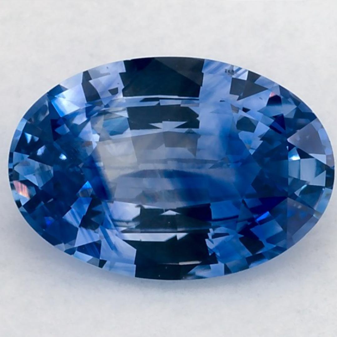 2.03 qt Zafiro Azul Oval Gema Suelta