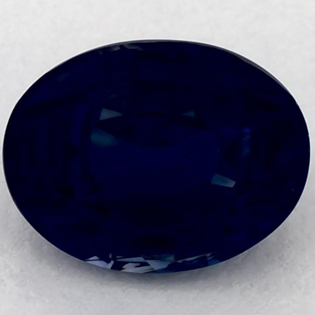 2.03 Karat Blauer Saphir Oval Loser Edelstein