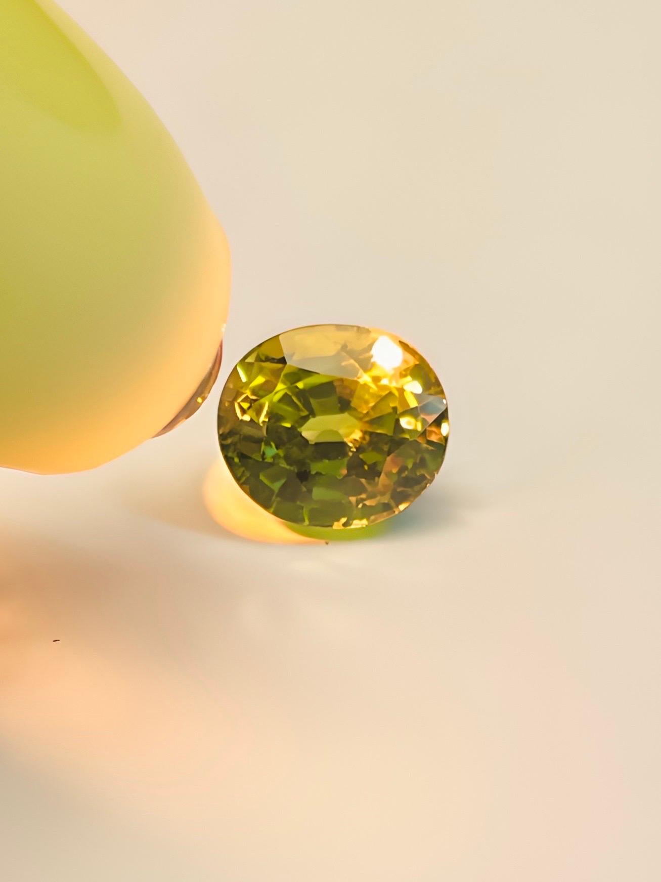 2.03 Ct ICA certified Natural alexandrite Green color full transparent In New Condition For Sale In bangkok, TH
