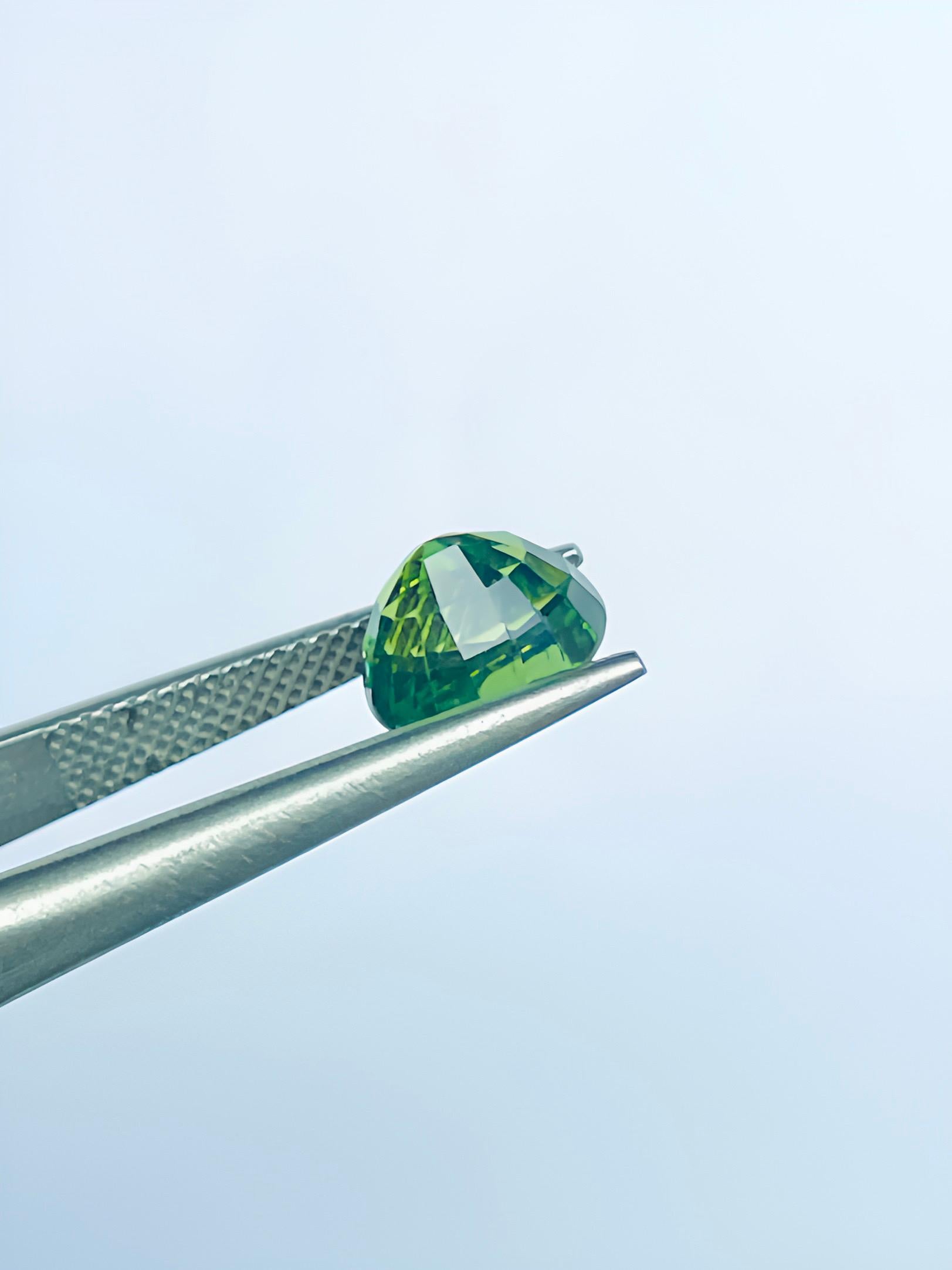 2.03 Ct ICA certified Natural alexandrite Green color full transparent For Sale 3