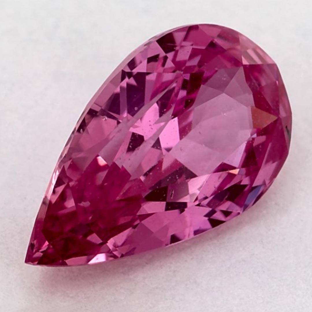 2.03 Karat Rosa Saphir Birne Loser Edelstein (Tropfenschliff) im Angebot