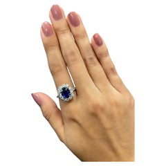 2.03 Ct Royal Blue No Heat Natural Sapphire Ring