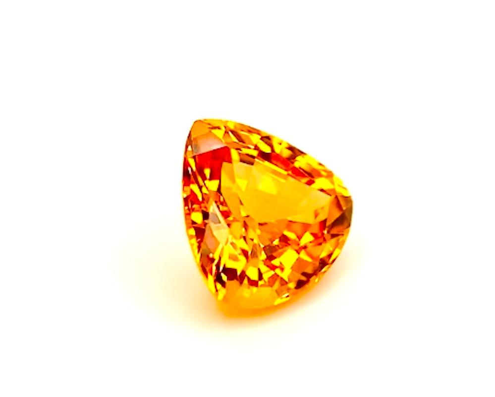 Trillion Cut 2.03 Carat Spessartite Mandarin Garnet Trillion, Unset Loose Gemstone