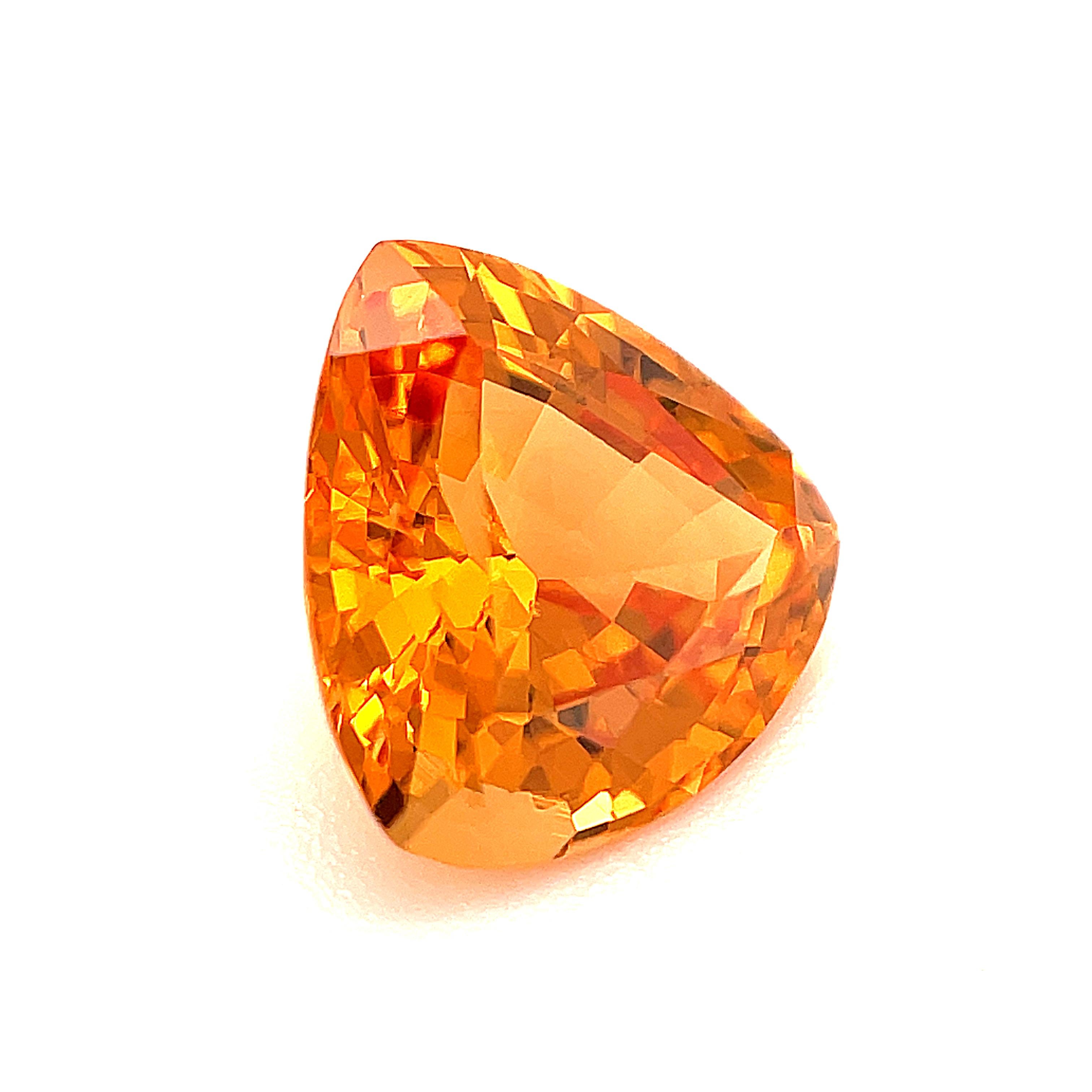 Artisan 2.03 Carat Spessartite Mandarin Garnet Trillion, Unset Loose Gemstone