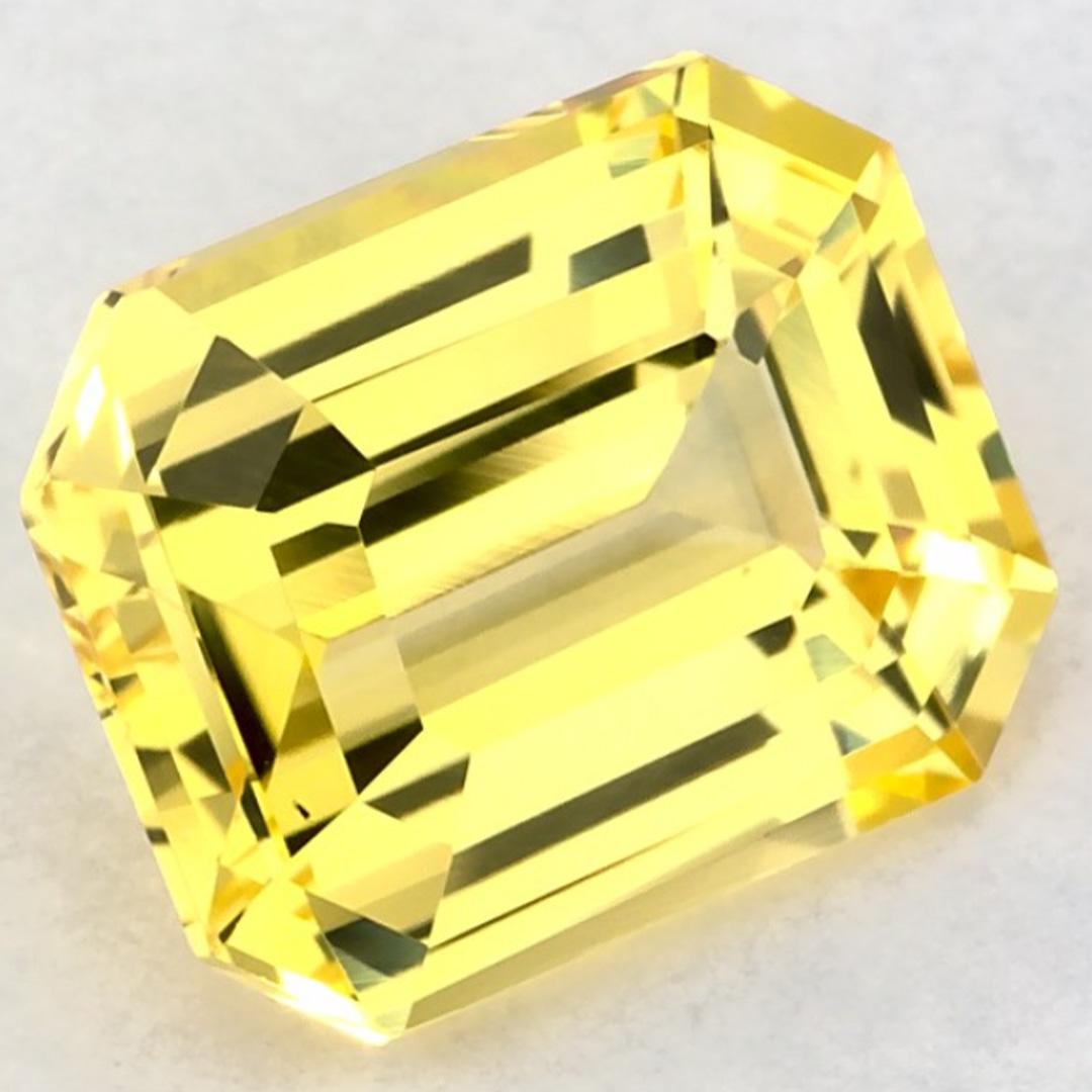 2.03 qt Zafiro Amarillo Octágono Gema Suelta Corte esmeralda en venta