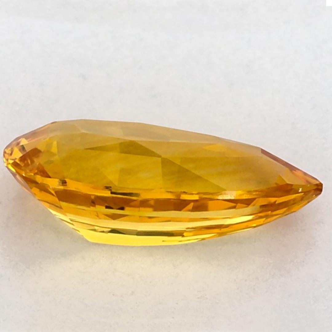 2.03 carati di zaffiro giallo a forma di pera sciolto In condizioni Nuovo in vendita a Fort Lee, NJ