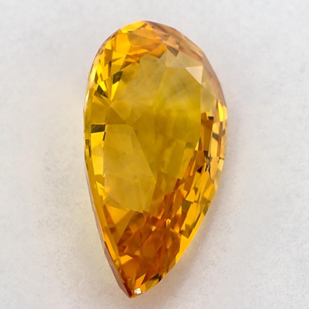 2.03 carati di zaffiro giallo a forma di pera sciolto in vendita 2