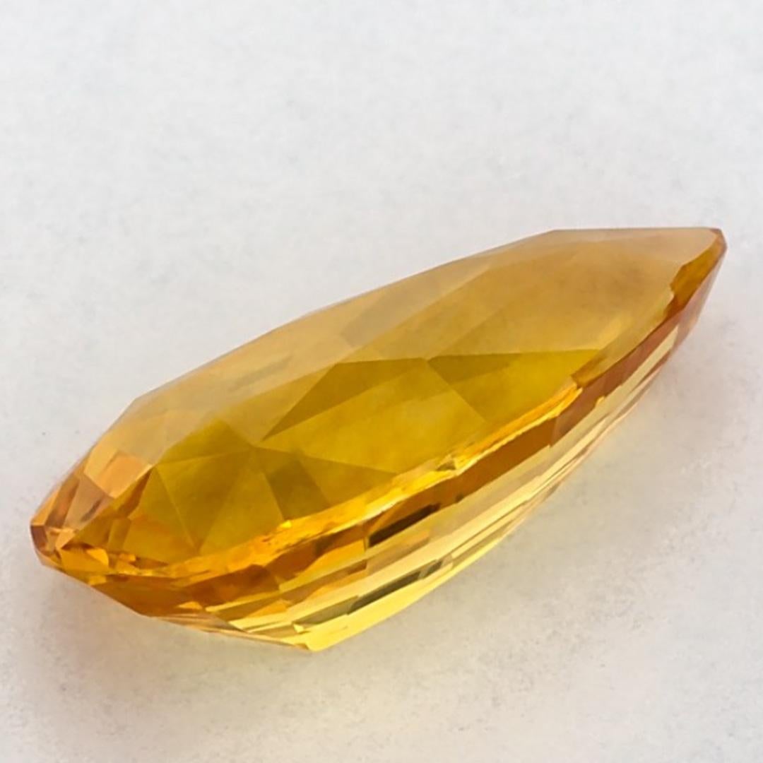 2.03 carati di zaffiro giallo a forma di pera sciolto in vendita 3