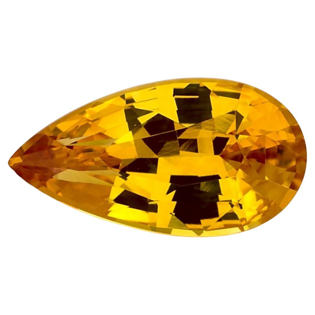 2.03 carati di zaffiro giallo a forma di pera sciolto