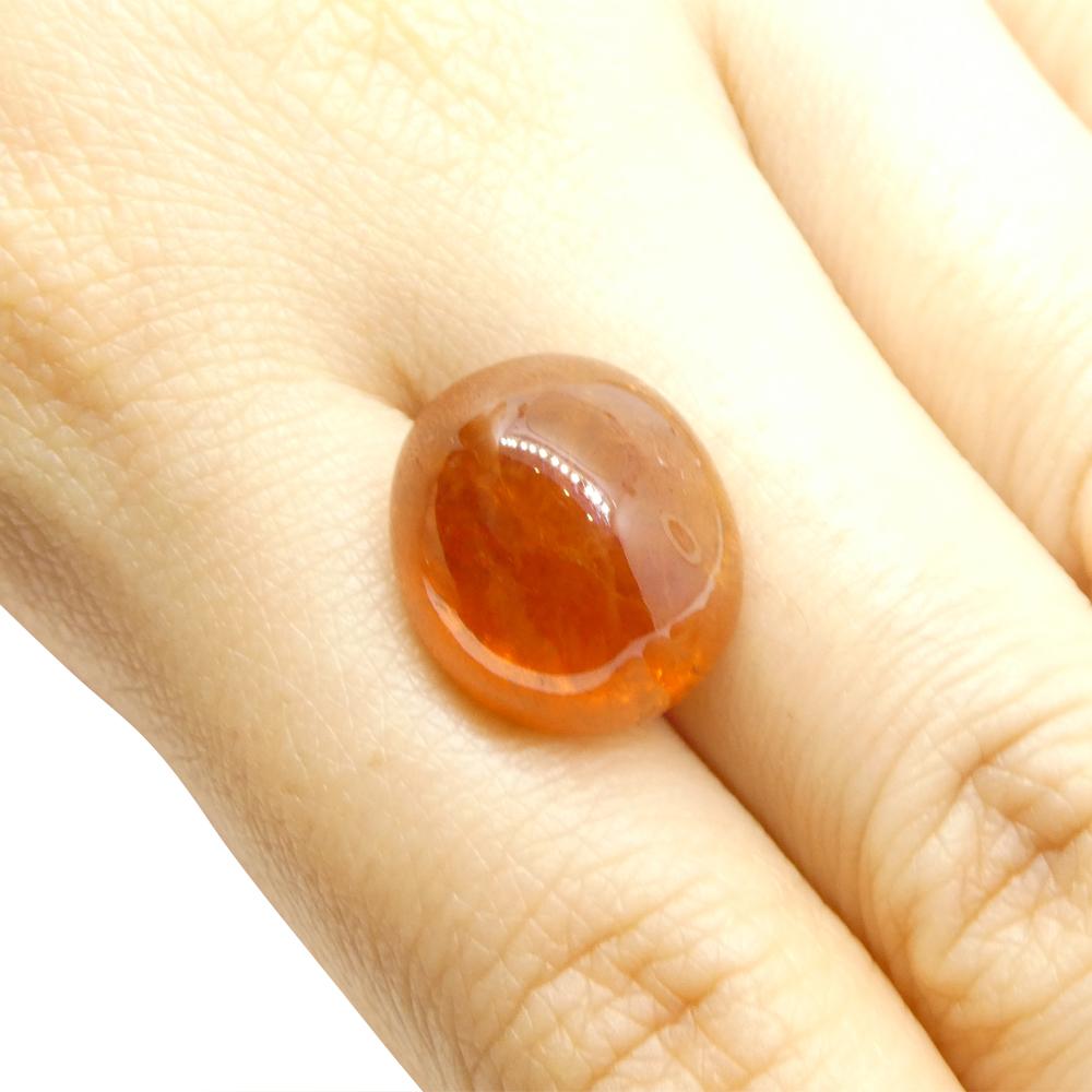 20.32ct Granato ovale cabochon arancione mandarino spessartine dalla Nigeria in vendita 6