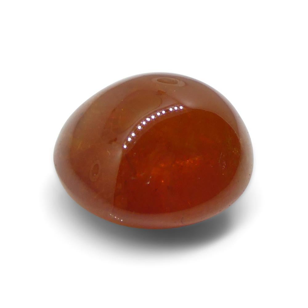 20.32ct Granato ovale cabochon arancione mandarino spessartine dalla Nigeria in vendita 8