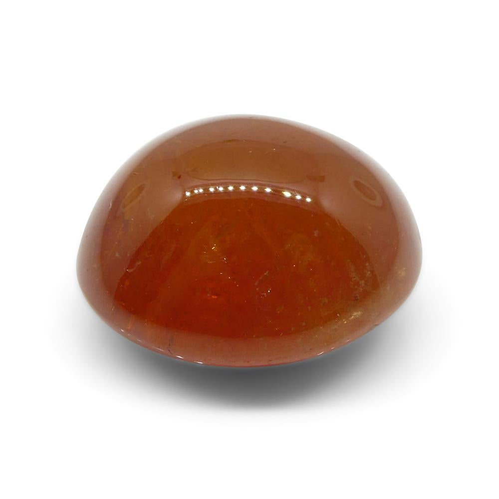 20.32ct Granato ovale cabochon arancione mandarino spessartine dalla Nigeria In condizioni Nuovo in vendita a Toronto, Ontario