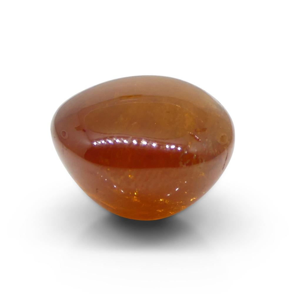 20.32ct Granato ovale cabochon arancione mandarino spessartine dalla Nigeria in vendita 2