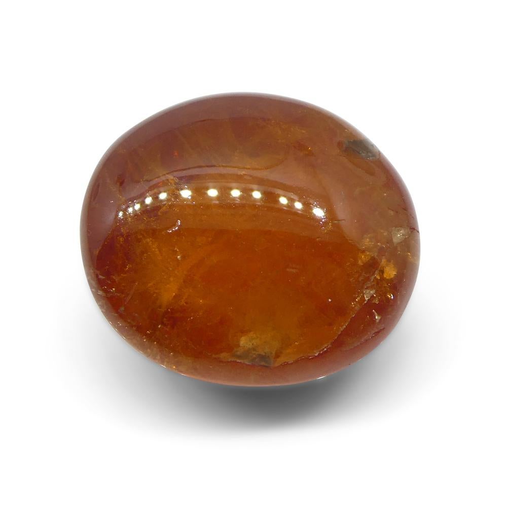 20.32ct Granato ovale cabochon arancione mandarino spessartine dalla Nigeria in vendita 3