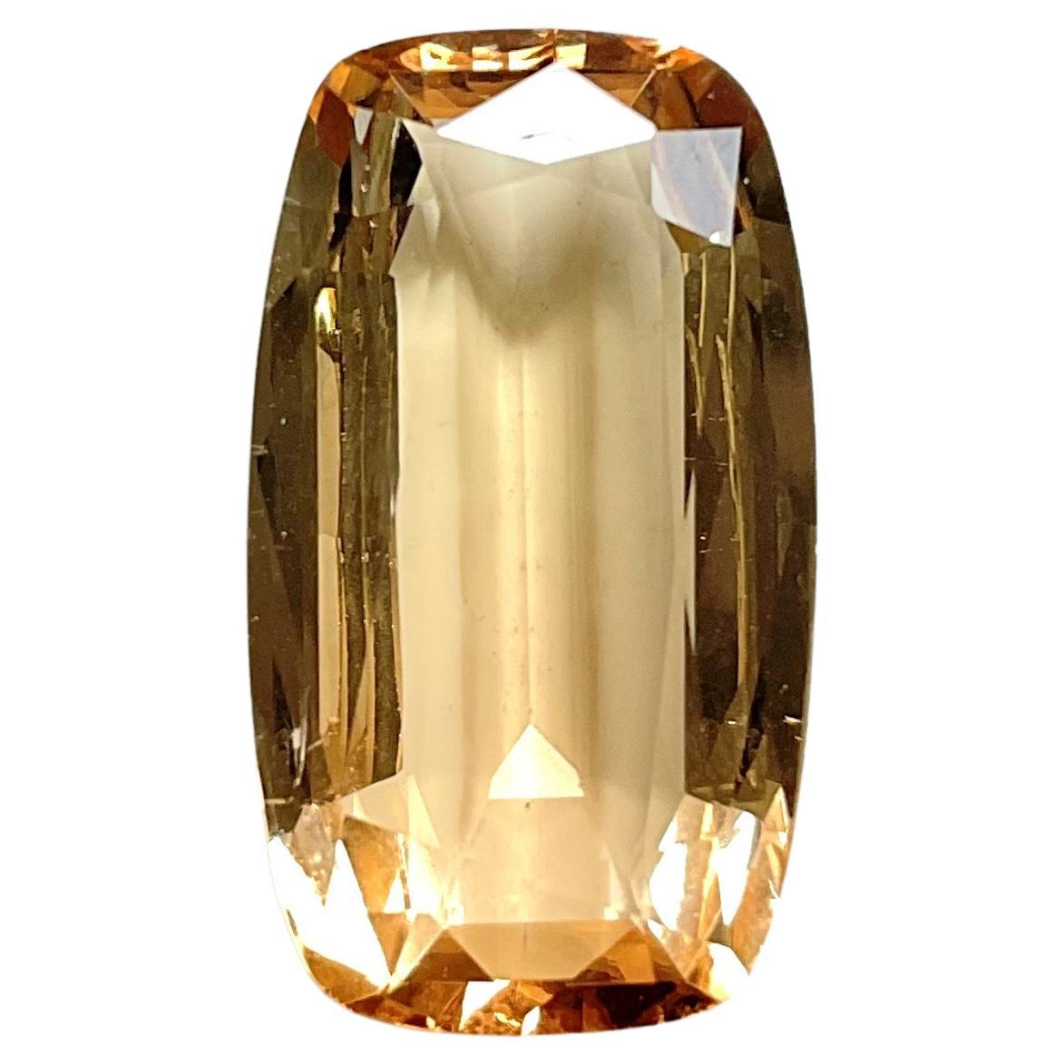 20.33 Carat Peach Tourmaline Cushion Faceted Cut Stone For Jewelry Natural Gem