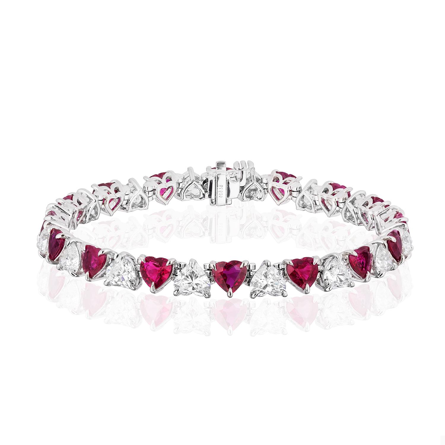 ruby heart bracelet