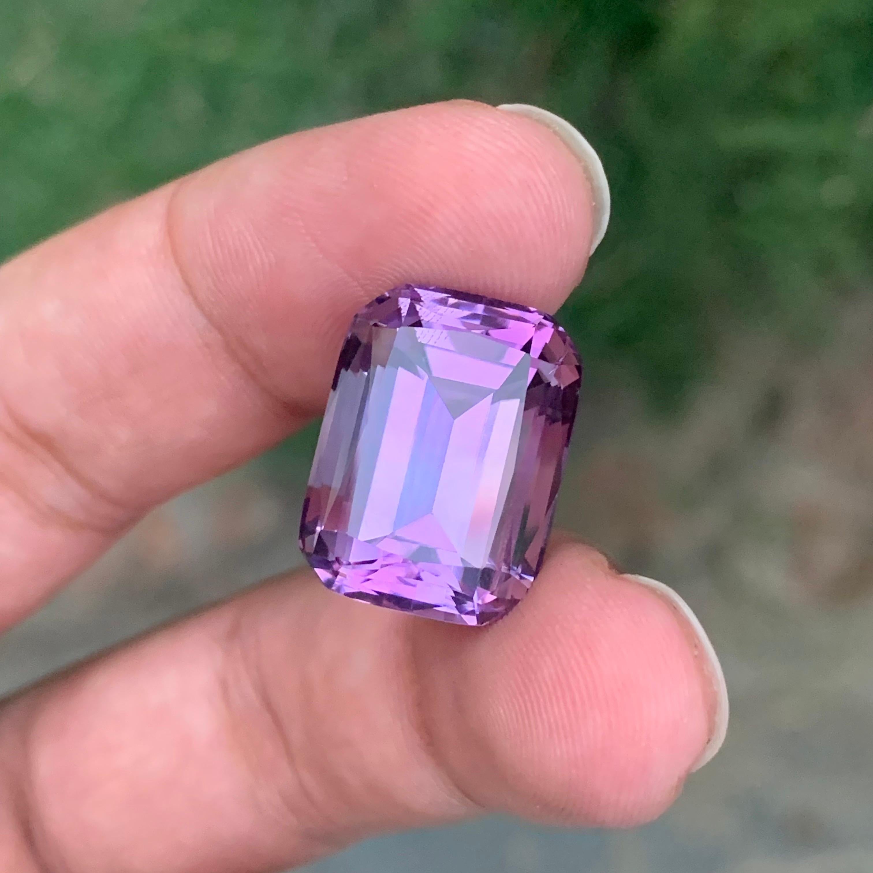20.35 Carat Natural Loose Amethyst Cushion Shape Gemstone For Sale 4