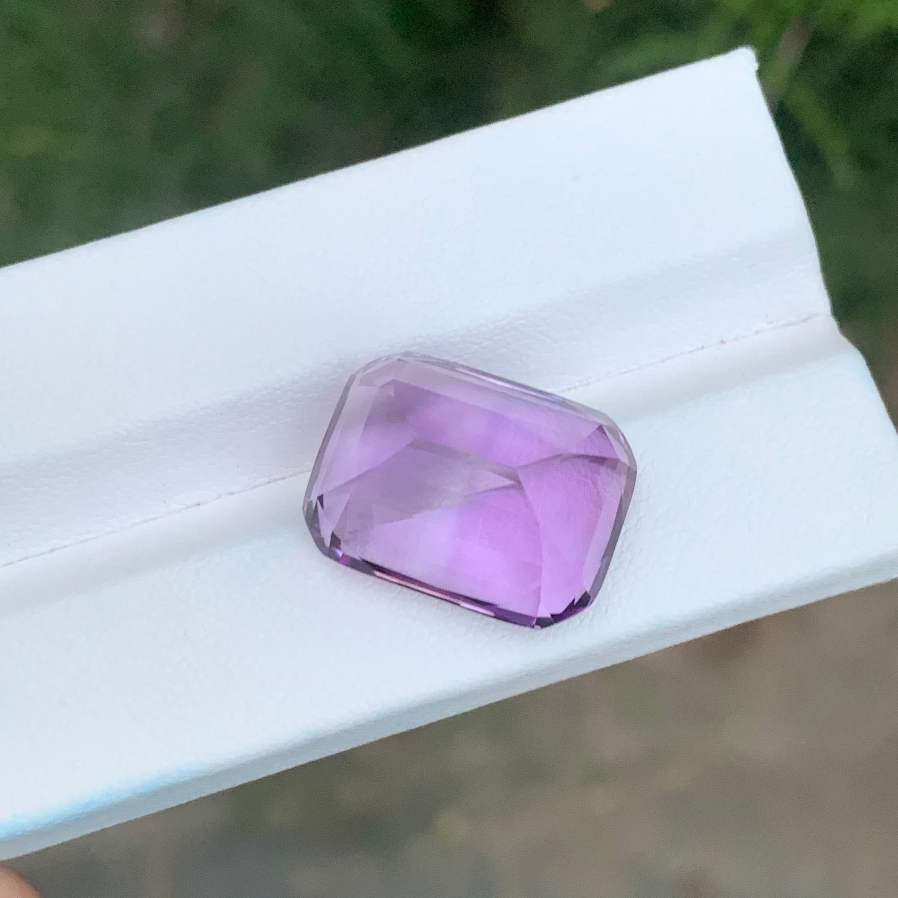 20.35 Carat Natural Loose Amethyst Cushion Shape Gemstone For Sale 5