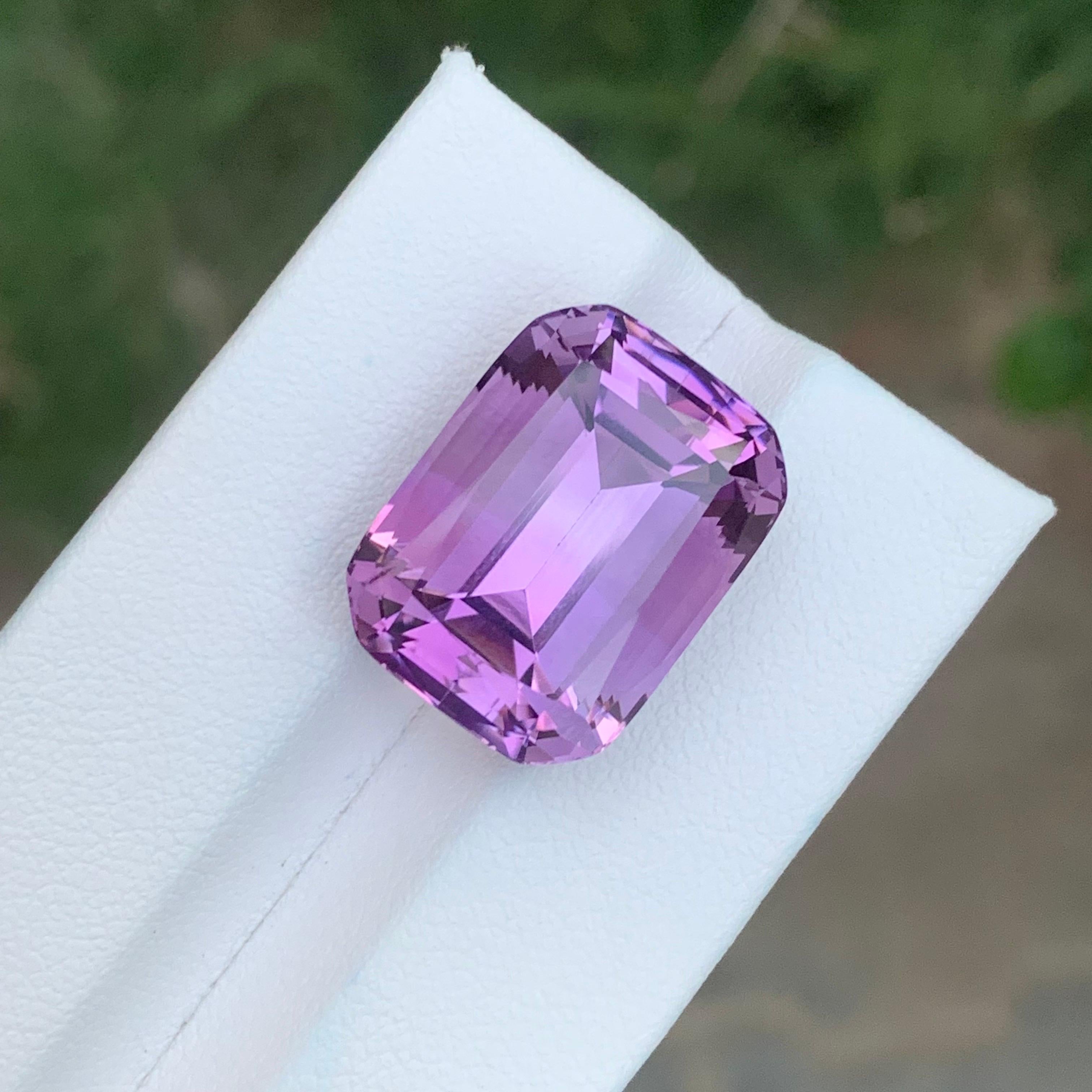 20.35 Carat Natural Loose Amethyst Cushion Shape Gemstone For Sale 7