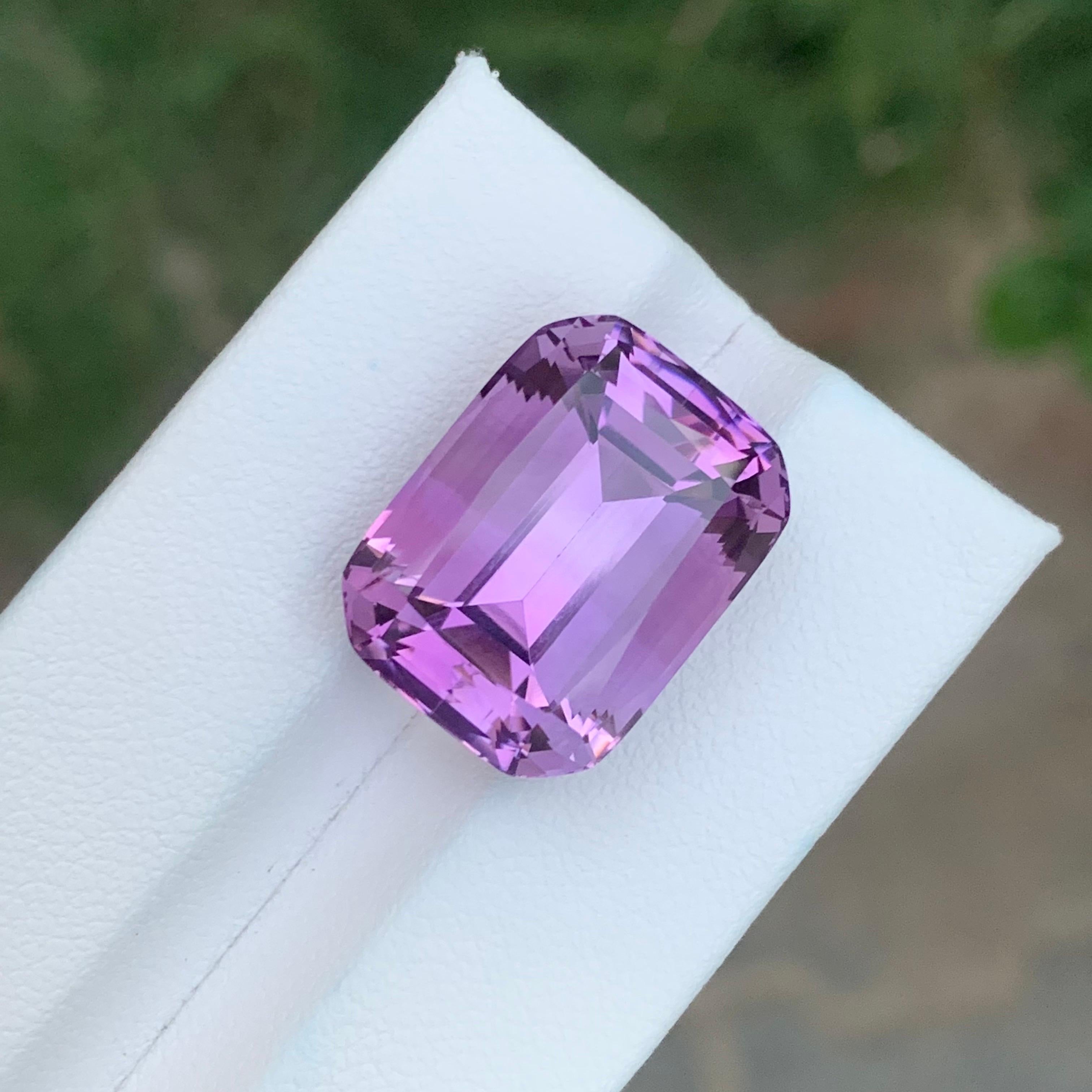20.35 Carat Natural Loose Amethyst Cushion Shape Gemstone For Sale 2