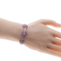 20.35 Carat Natural Pink Sapphire and 0.38 Carat Diamonds 18 Karat Gold Bracelet