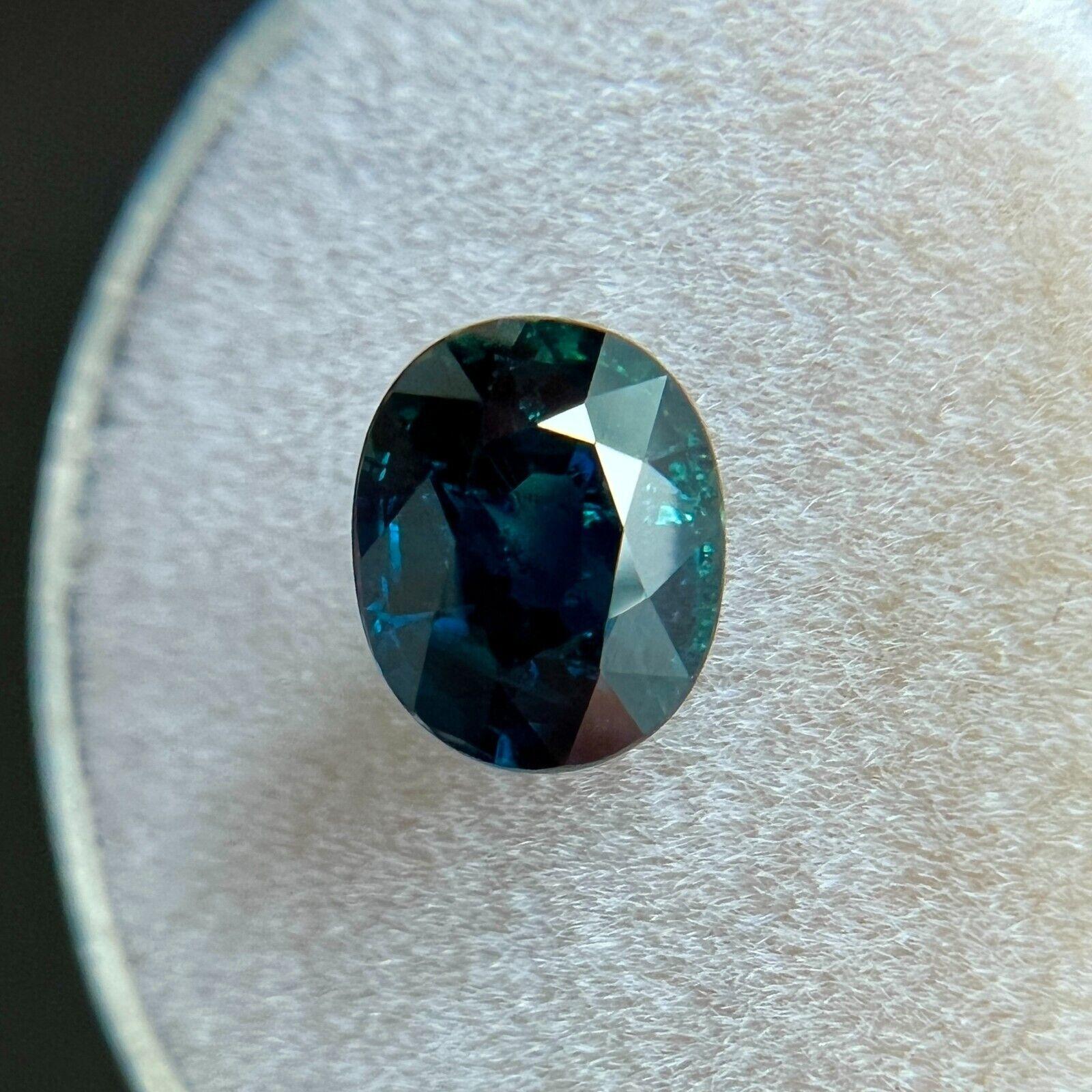 2.03ct Grüner Blauer Teal Sapphire GRA zertifiziert Ovalschliff Seltener Edelstein für Damen oder Herren im Angebot