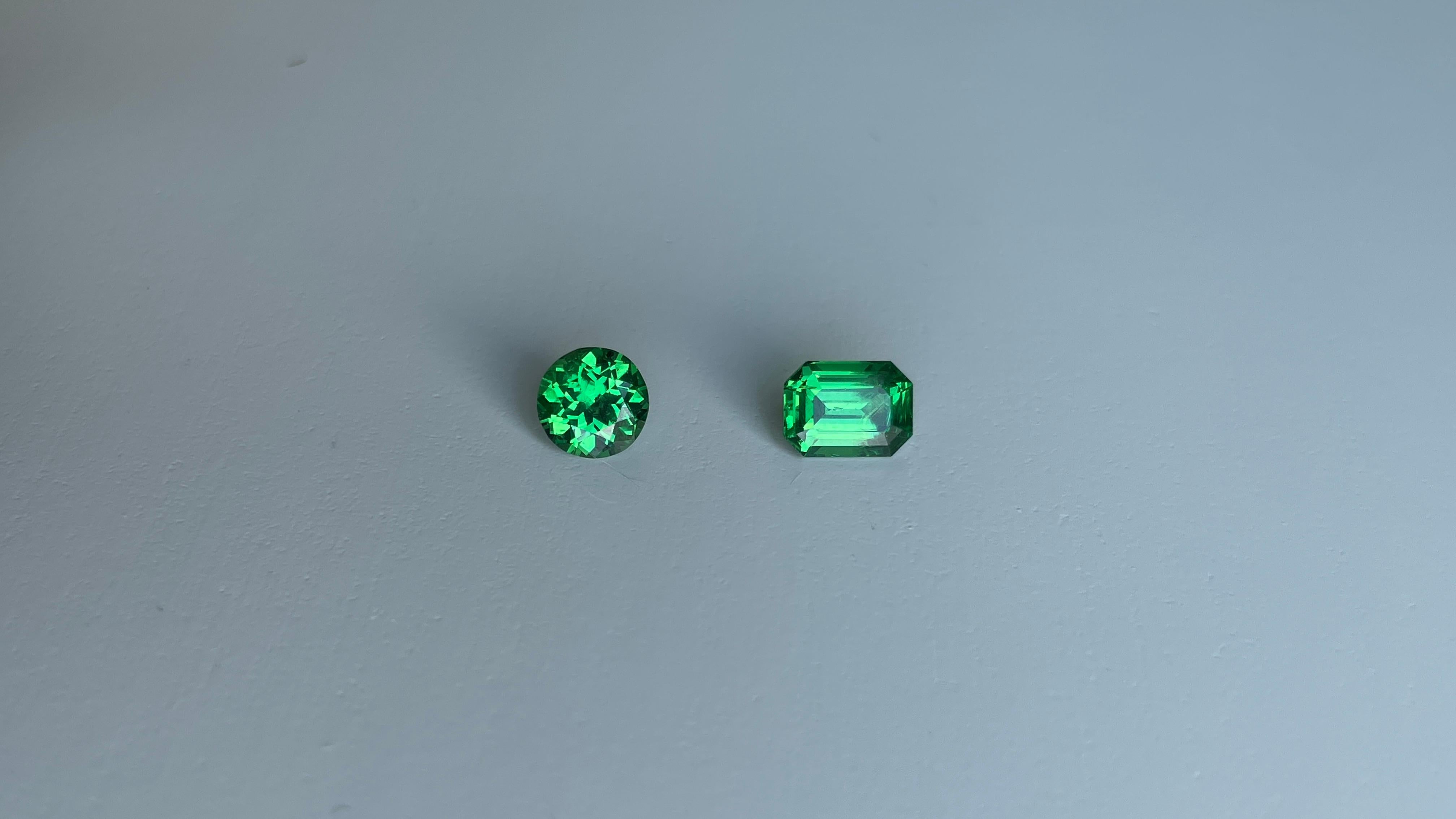 2,03Ct Tsavorite Garnet- Verde vibrante/verde elettrico di qualità superiore in vendita 2