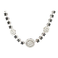 2.04 Carat Black Diamond White Diamond White Gold Bracelet