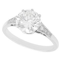 2.04 Carat Diamond and Platinum Solitaire Ring