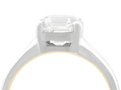 2.04 Carat Diamond Gold Platinum Solitaire Engagement Ring