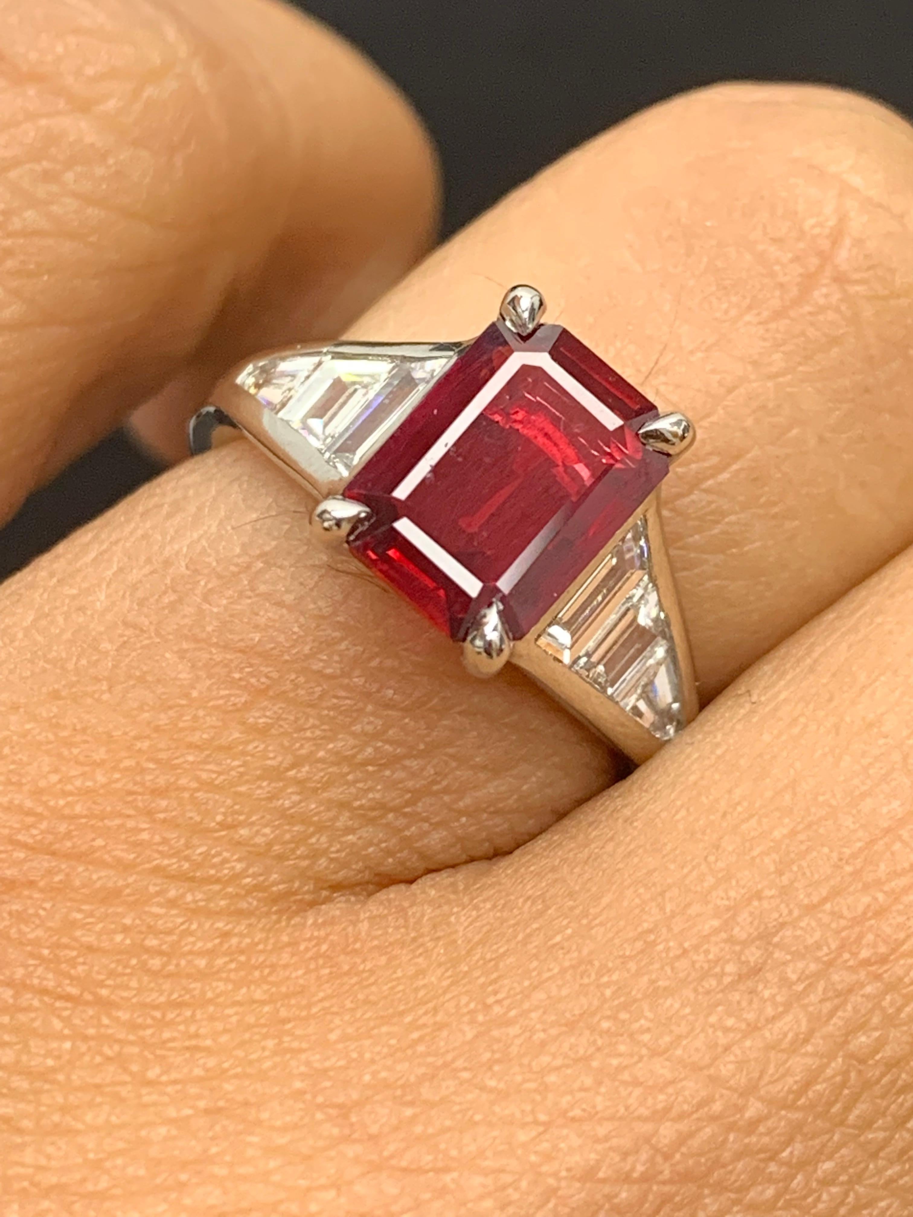 ruby engagement rings emerald cut