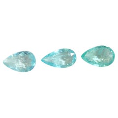 2.04 Carat Neon Blue Natural Paraiba Tourmaline Pear Cut Loose Gemstone Parcel