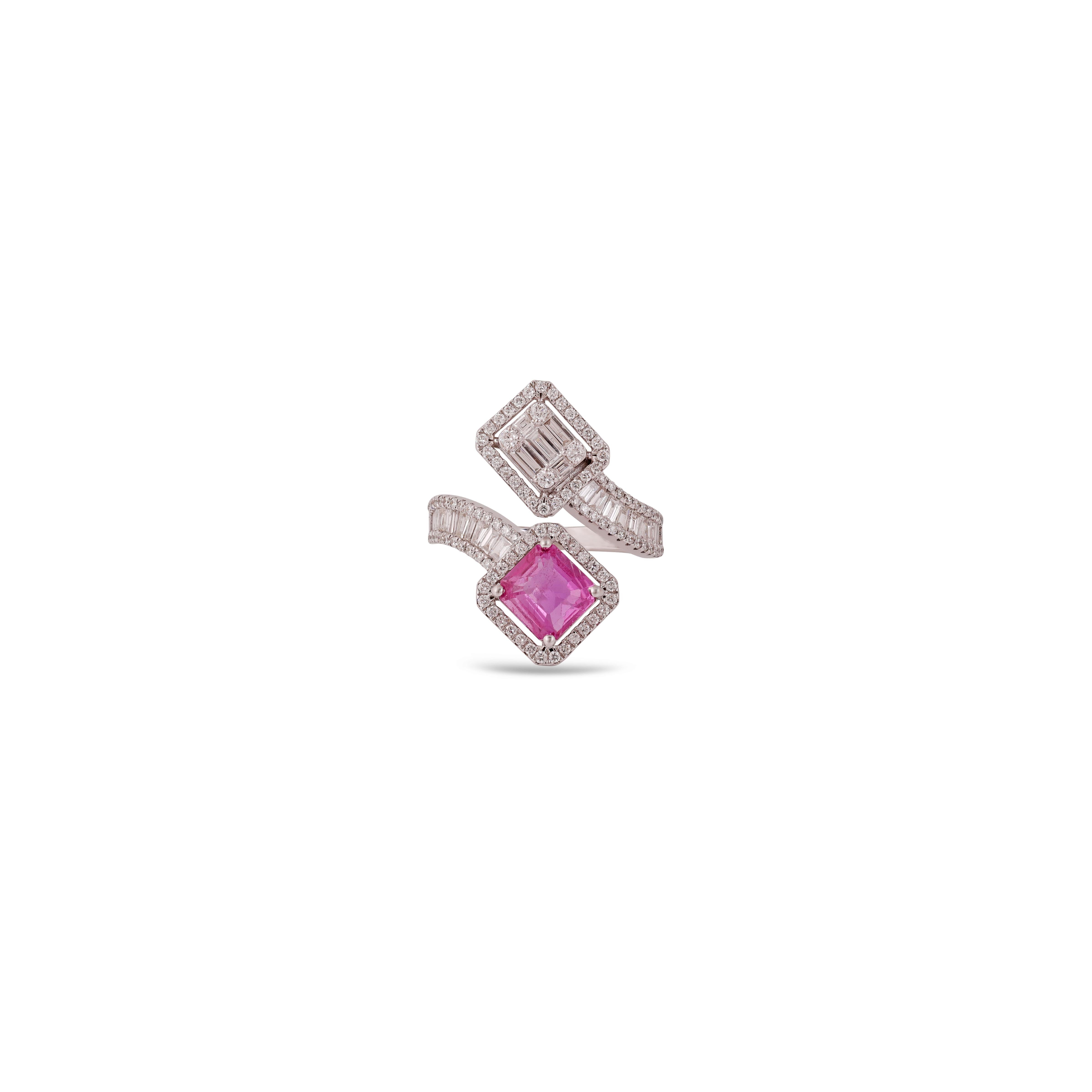 Zaffiro rosa - 2,04 Carati
Diamante - 1,30 Carati

Oro 18KT
